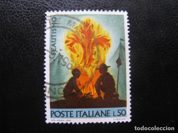 Sellos: -italia 1968, scoutismo, Yvert 1012