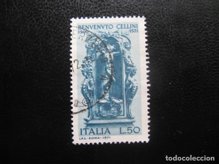 Sellos: -italia 1971, 400 aniv. benvenuto cellini, Yvert 1068