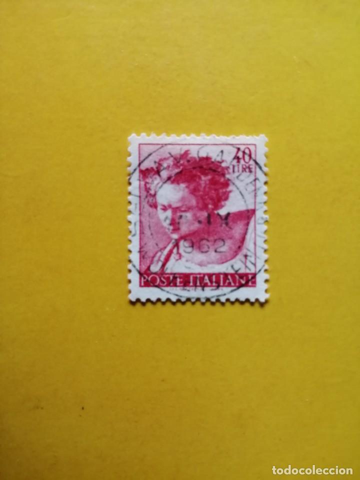 Sellos: 40 LIRE - POSTE ITALIANE - CABEZA PROFETA DANIEL - CAPILLA SIXTINA - 6-3-61 - YT 833