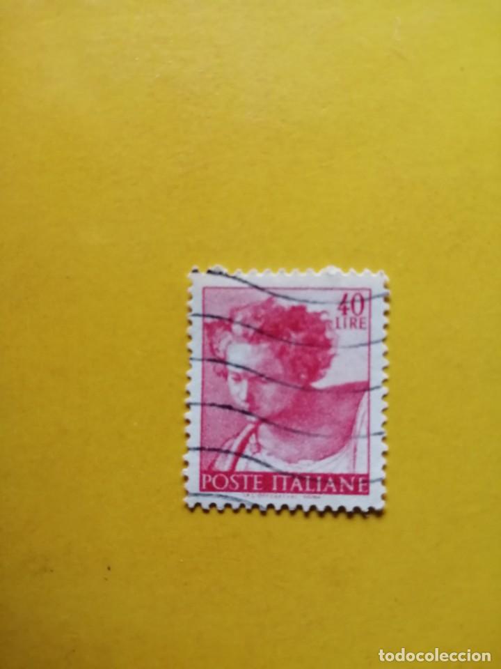 Sellos: 40 LIRE - POSTE ITALIANE - CABEZA PROFETA DANIEL - CAPILLA SIXTINA - 6-3-61 - YT 833