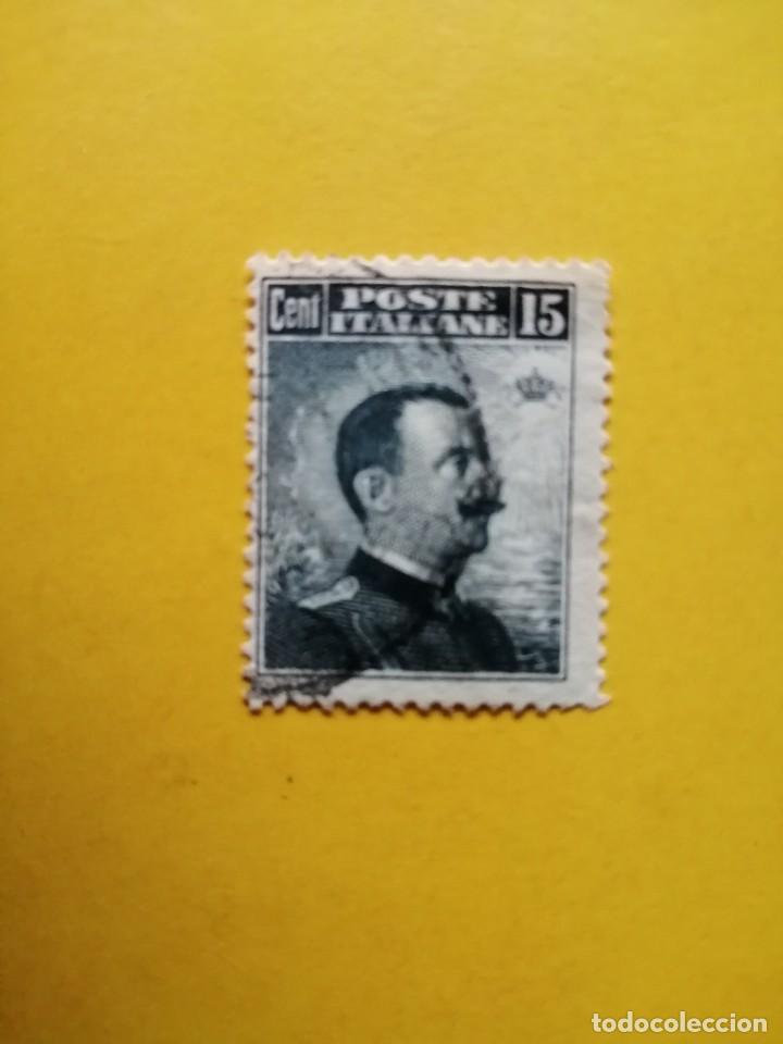Sellos: POSTE ITALIANE, 15 CENTIMOS, REY VICTOR EMMANUEL III, A&Ntilde;O 1909