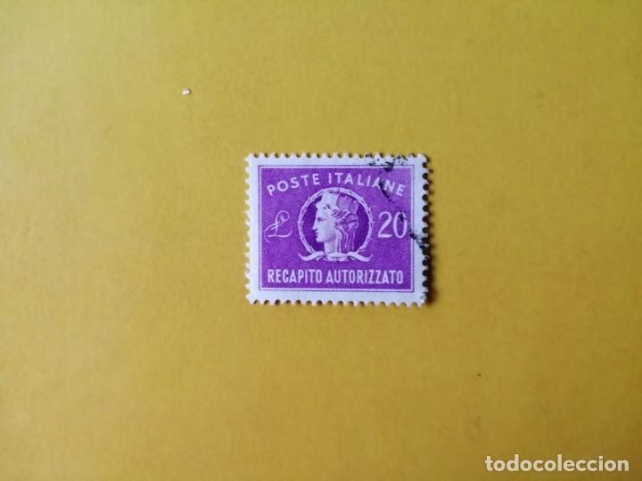 Sellos: POSTE ITALIANE, 20 LIRE, RECAPITO AUTORIZZATO, A&Ntilde;O 1949