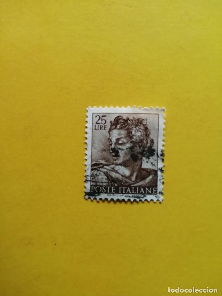 Selos: POSTE ITALIANE, 25 LIRE, A&Ntilde;O 1961, YT 831, FRESCOS CAPILLA SIXTINA, PROFETA ISAIAS