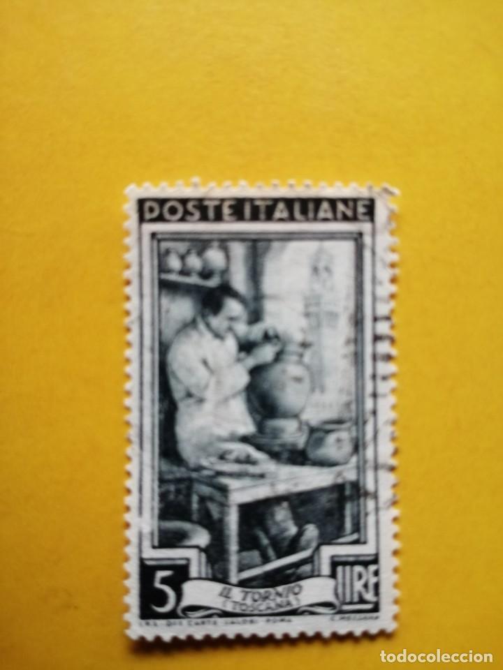 Selos: POSTE ITALIANE - ITALIA DEL TRABAJO, IL TORNIO (TOSCANA), 5 LIRE, IVERT 575