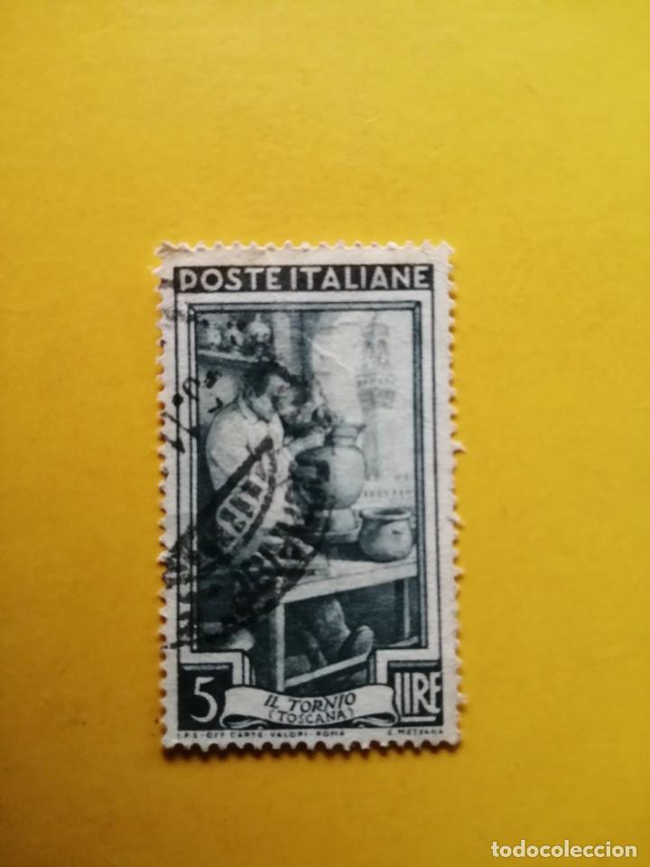 Selos: POSTE ITALIANE - ITALIA DEL TRABAJO, IL TORNIO (TOSCANA), 5 LIRE, IVERT 575