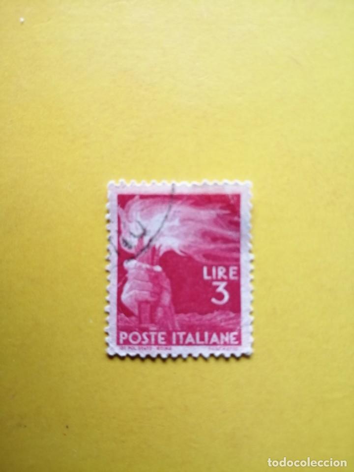 Selos: poste italiane - 3 lire - a&ntilde;o 1946 - yv 0491