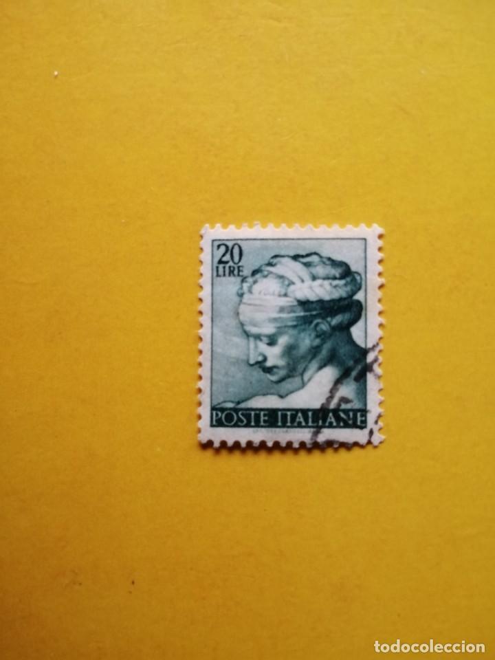 Selos: POSTE ITALIANE - 20 LIRE -DE LA CAP&Igrave;LLA SIXTINA - MICHELANGELO - JEFE DE LA SIBILA -YT 830, A&Ntilde;O 1961