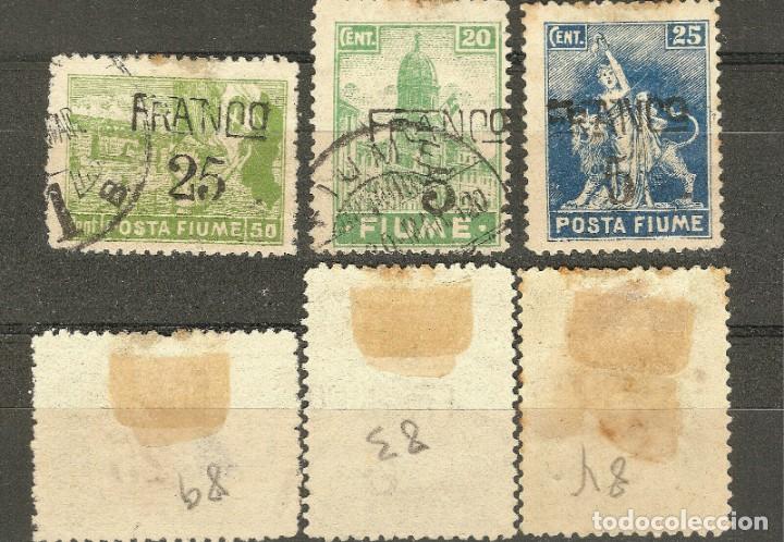 Selos: POSTE DI FIUME,3 V,SOBRECARGA FRANCO (valor) 1 G.ORIG,FIJSELLOS TODOS,2 USADOS.