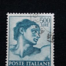 Sellos: POSTE ITALIA, 500 LIRE, MICHELANGIOLESCA, AÑO 1961.. Lote 189703467