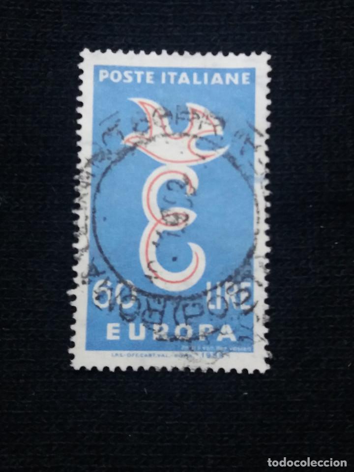 Sellos: POSTE ITALIA, 60 LIRE, EUROPA, A&Ntilde;O 1958.