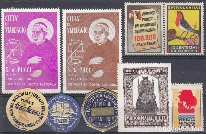 Briefmarken: F-EX5162 ITALY ITALIA CINDERELLA VIAREGGIO MILAN RED CROSS BARI. NO GUM.