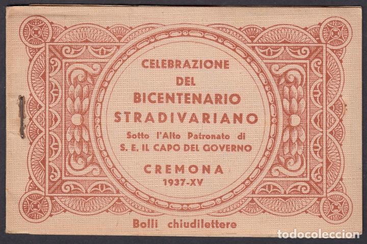 Briefmarken: F-EX5328 ITALIA ITALY CINDERELLA. ORIGINAL BOOKLED STRADIVARIUS CREMONA 1937.