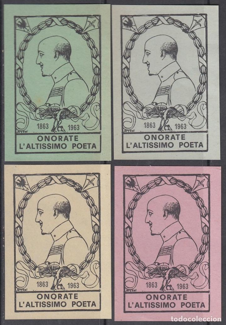 Sellos: F-EX8370  ITALY ITALIA CINDERELLA 1963 GABRIELLE D&acute;ANUZZIO NO GUM.