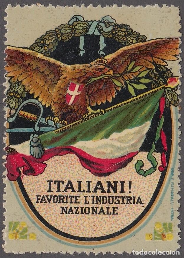 Sellos: F-EX8391  ITALY ITALIA  CINDERELLA INDUSTRIA NACIONALE, CIRCA 1910.