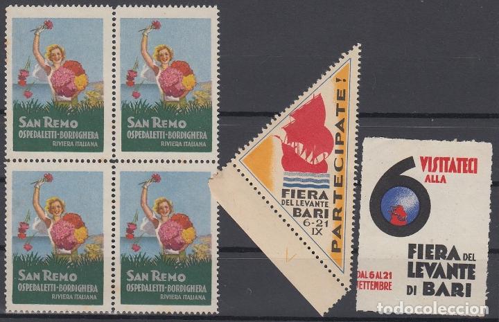 Sellos: F-EX8399  ITALY ITALIA  CINDERELLA 1920-40 BARI SAN REMO FAIR EXPO SHIP MH- NO GUM