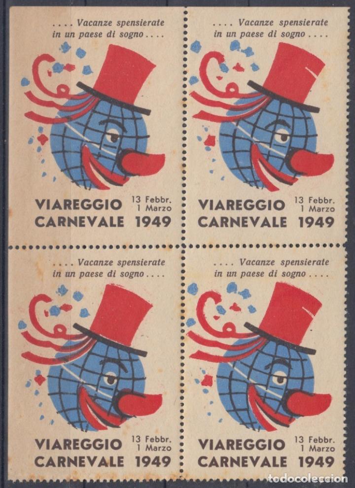 Sellos: F-EX9382  ITALY ITALIA CINDERELLA 1949 VIARREGIO CARNEVALE CARNIVAL BLOCK 4 ORIGINAL GUM