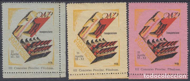 Timbres: F-EX9408  ITALY ITALIA CINDERELLA 1933 PRO VIARERRIO THEATER ORIGINAL GUM.