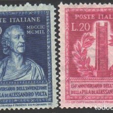 Sellos: ITALIA, 1949 YVERT Nº 549 / 550 /**/, SIN FIJASELLOS