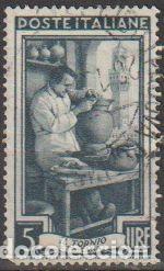 Selos: Italia 1950 Scott 552 Sello &ordm; Oficios Il Tornio Ceramista Palazzo della Signoria, Florencia Toscana