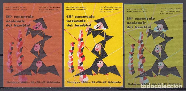 Selos: &rdquo;F-EX9128 ITALY ITALIA CINDERELLA 1968. CHILDREN CARNIVALE CARNIVAL. IMPERFORATE MNH.&rdquo;