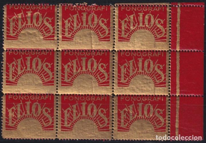 Selos: &rdquo;F-EX16751 ITALY ITALIA CINDERELLA CIRCA 1920 PHONOGRAPH MUSIC ELIOS FONOGRAPH BL.9.&rdquo;