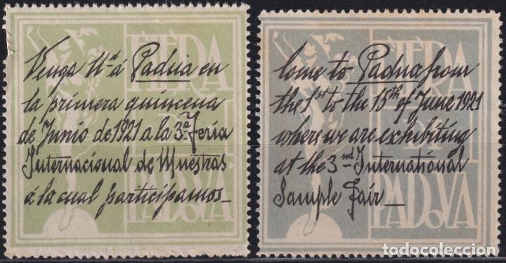 Selos: &rdquo;F-EX16760 ITALY ITALIA CINDERELLA 1921 PADUA PADOVA FAIR MUESTRAS ORIGINAL GUM.&rdquo;
