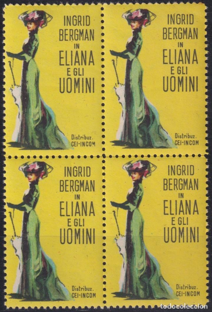 Selos: &rdquo;F-EX16756 ITALY ITALIA CINDERELLA CIRCA 1950 INGRIG BERGMAN MOVIE ELIANA NO GUM BL4&rdquo;