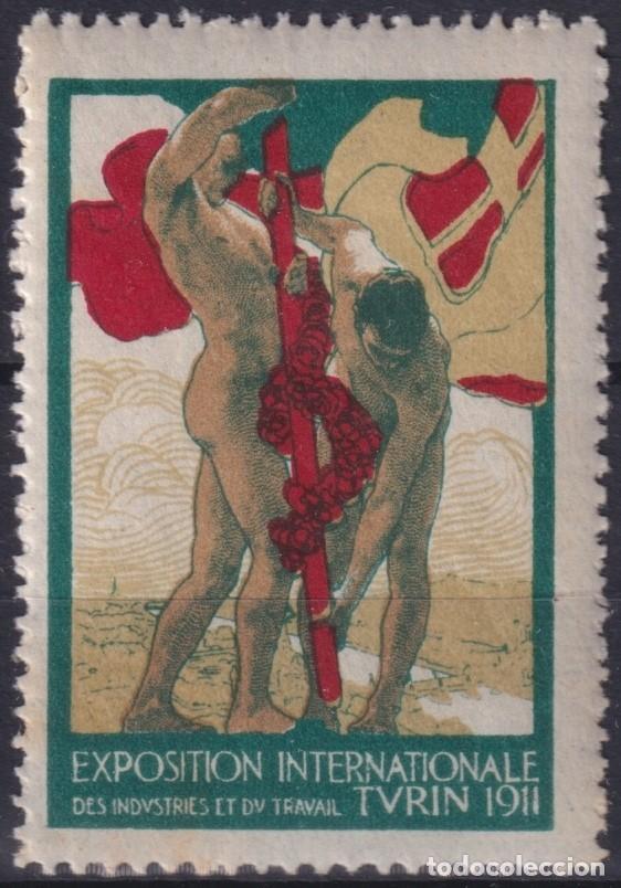 Selos: &rdquo;F-EX16481 ITALY ITALIA CINDERELLA 1911 TURIN EXPO INDUSTRY & LABOR ORIGINAL GUM&rdquo;