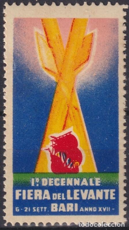 Selos: &rdquo;F-EX16483 ITALY ITALIA CINDERELLA 1938 LEVANT FAIR BARI EXPO ORIGINAL GUM&rdquo;