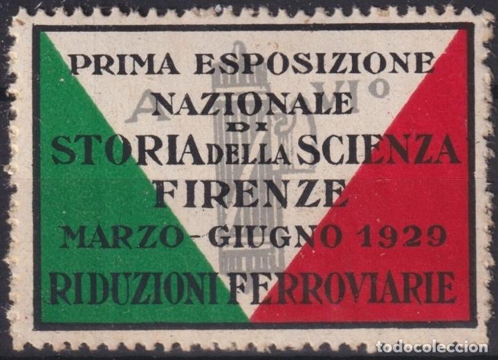 Selos: &rdquo;F-EX16610 ITALY ITALIA CINDERELLA 1929 FIRENZE FLORENCE SCIENCE RAILROAD ORIGINAL GUM&rdquo;