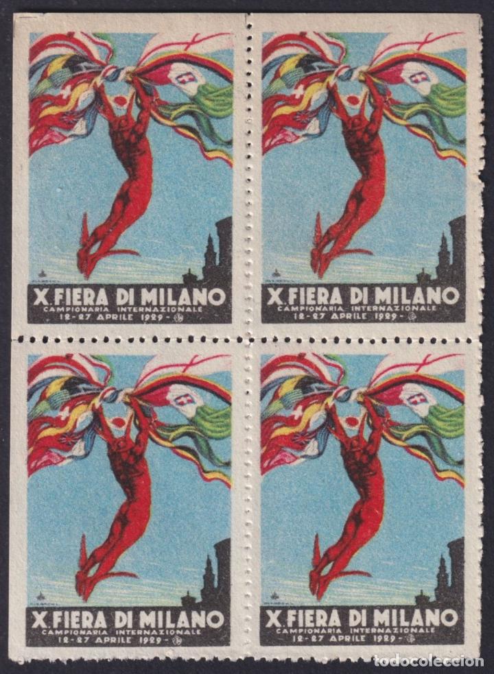 Selos: &rdquo;F-EX16612 ITALY ITALIA CINDERELLA 1929 X FAIR MILANO MILAN MERCURY NO GUM BL.4.&rdquo;