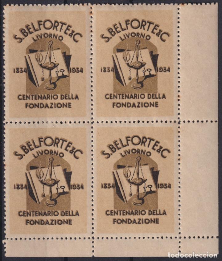 Sellos: &rdquo;F-EX16656 ITALY ITALIA CINDERELLA 1934 MNH LIVORNO FUNDATION S. BELFORTE & C BL4&rdquo;