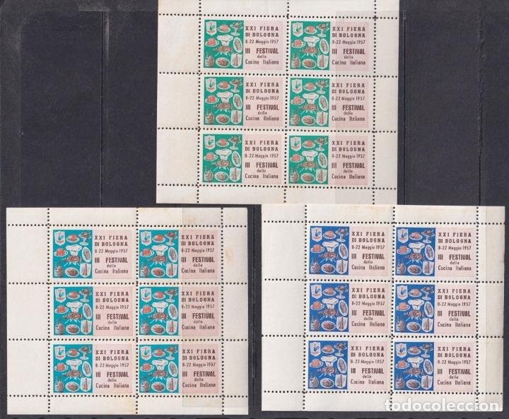 Sellos: &rdquo;F-EX16693 ITALY ITALIA CINDERELLA 1956 MINI SHEET FAIR OF BOOLOGNA ORIGINAL GUM&rdquo;