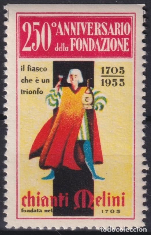 Sellos: &rdquo;F-EX16689 ITALY ITALIA CINDERELLA 1954 CHIANTI MELINI WINE BEVERAGE ORIGINAL GUM&rdquo;