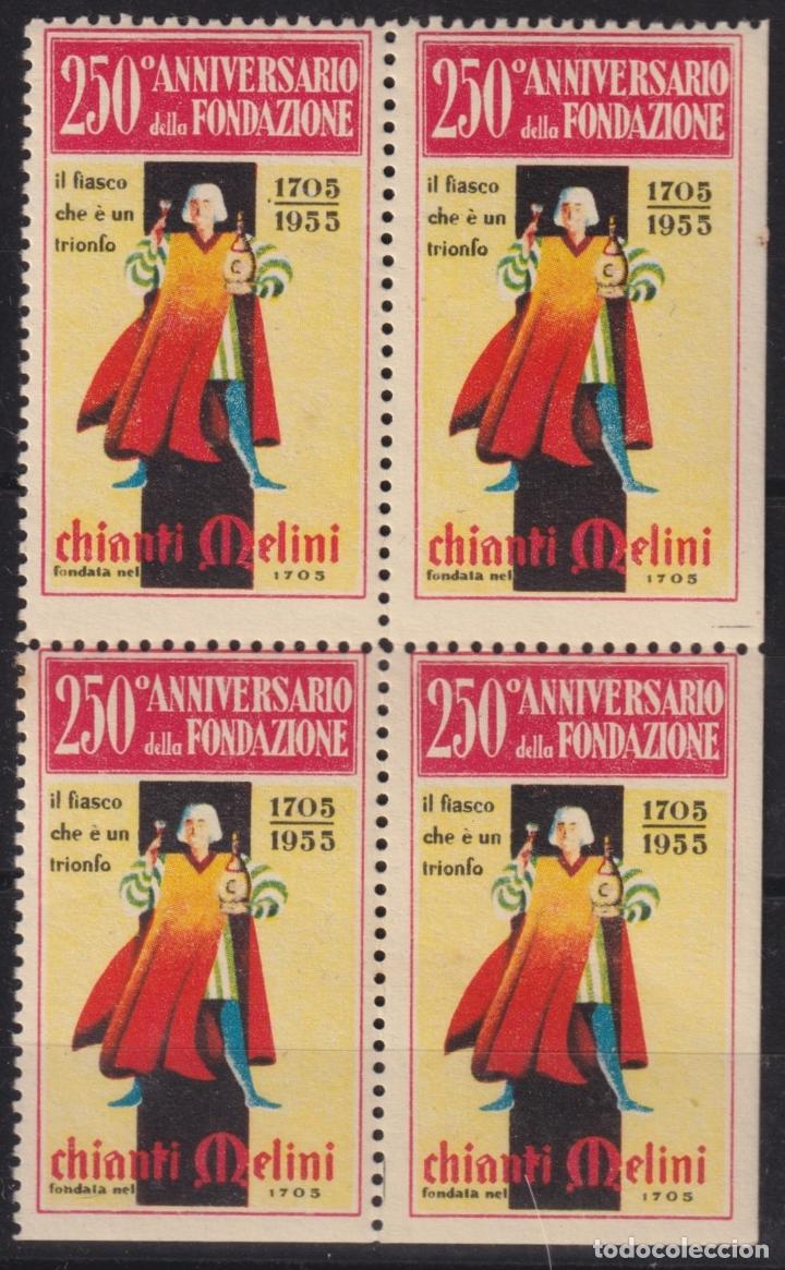 Sellos: &rdquo;F-EX16690 ITALY ITALIA CINDERELLA 1954 CHIANTI MELINI WINE BEVERAGE ORIGINAL GUM&rdquo;