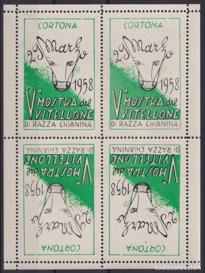 Sellos: &rdquo;F-EX16701 ITALY ITALIA CINDERELLA 1958 MINI SHEET TETE BECHE CAO FAIR ORIGINAL GUM&rdquo;