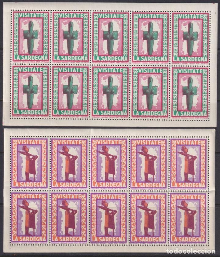 Sellos: &rdquo;F-EX16704 ITALY ITALIA CINDERELLA MNH CIRCA 1950 SET MINI SHEET 10 VISITATE CERDE&Ntilde;A SARDEGNA ORIGIN