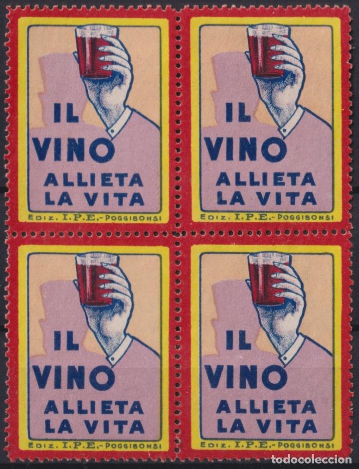 Sellos: &rdquo;F-EX16709 ITALY ITALIA CINDERELLA WINE BEVERAGE NO GUM BLOCK&rdquo;