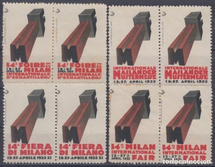 Sellos: &rdquo;F-EX15519 ITALY ITALIA PAIR OF CINDERELLA 1933 FAIR OF MILAN, MILANO PAIR. DIFFERENTS L&rdquo;