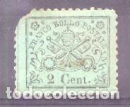 Timbres: Italy Papal State 1868 Coat of arms 2C Mi.19 MH fault        AM.327