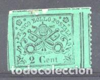 Sellos: Italy Papal State 1868 Coat of arms 2C Mi.19 MNG space filler       AM.335