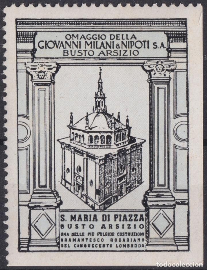 Sellos: &rdquo;F-EX17455 ITALY ITALIA CINDERELLA 1930 BUSTO ARSIZIO S MARI PIAZZA CHURCH 40x53 mm ORIGINAL GUM&rdquo;