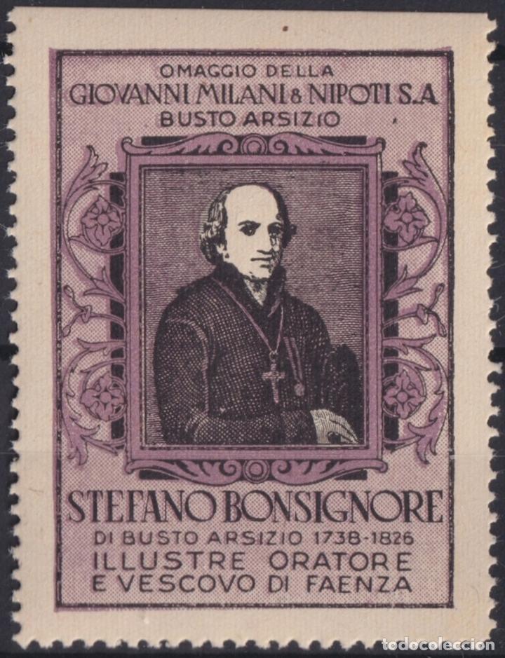 Sellos: &rdquo;F-EX17451 ITALY ITALIA CINDERELLA 1930 BUSTO ARSIZIO STEFANO BONSIGNORE 40x54 mm ORIGINAL GUM&rdquo;