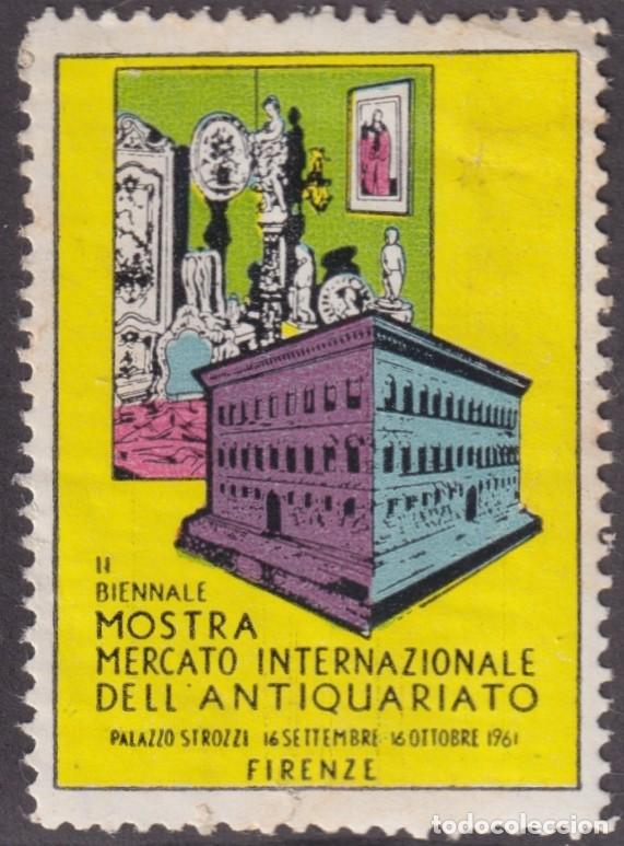 Sellos: &rdquo;F-EX17417 ITALY ITALIA CINDERELLA 1961 FIRENZE FAIR OF ANTIQUES MNH 34x47mm.&rdquo;