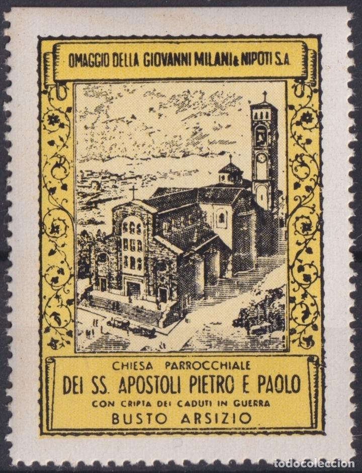 Sellos: &rdquo;F-EX17449 ITALY ITALIA CINDERELLA 1930 BUSTO ARSIZIO PIETRO & PAUL CHURCH 40x53 mm ORIGINAL GUM&rdquo;