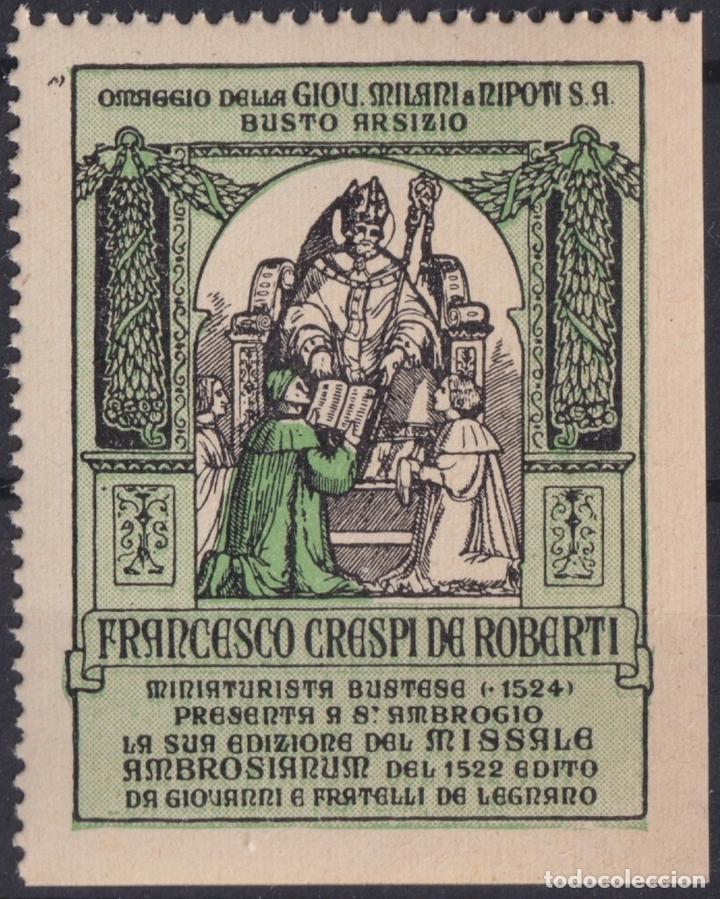 Sellos: &rdquo;F-EX17447 ITALY ITALIA CINDERELLA 1930 BUSTO ARSIZIO FRANCE FRANCIASCHO CRESPI 42x53 mm ORIGINAL GU