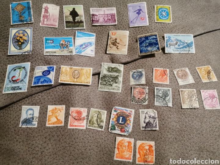 Selos: 32 Sellos italianos antiguos usados