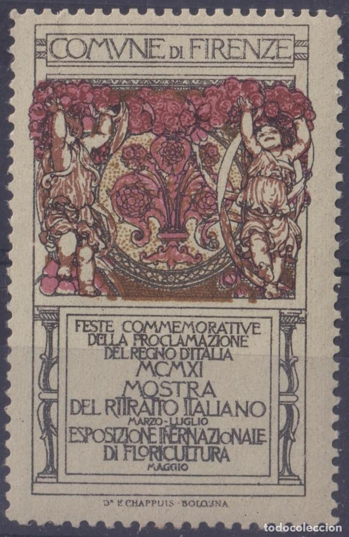 Sellos: F-EX19058 ITALY ITALIA CINDERELLA MH 1911 COMUNE FIRENZE 34x52mm FLOWER FAIR ART NOVEAU.