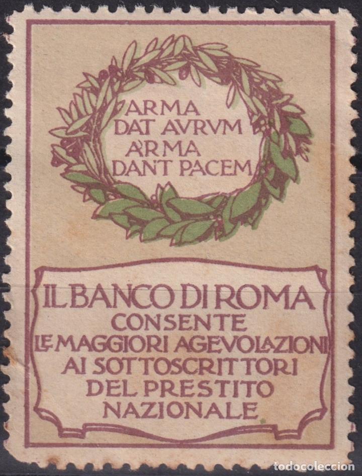 Sellos: F-EX19090 ITALY ITALIA CINDERELLA CIRCA 1910 BANK OF ROMA 33x42mm.