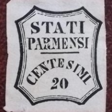 Sellos: SELLO STATI PARMESI GOBIERNO PROVISIONAL ESTADO DE PARMA 20 CENTESIMI, AÑO 1859, ITALIA. Lote 220275982
